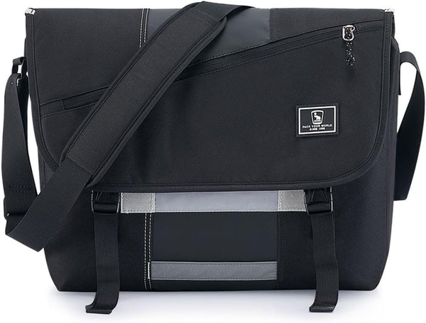 OIWAS 15.6 Inch Messenger Bag for Men, Casual Satchel Shoulder Bag, Crossbody Bags for College Travel Office Briefcase