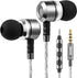 sephia Sp3060VC Earbuds Wired in Ear Headphones with Microphone, Noise Isolating Tips, Enhanced Bass, 3.9 Feet Cord
