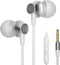 VIKEN Wired Earbuds with Microphone, Heavy Bass In-Ear Headphones, Noise Isolating Tips (S/M/L), Compatible with All