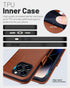 OCASE Wallet Case for iPhone 15 Pro Max, Brown, PU Leather Flip with Card Holders & RFID Blocking