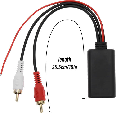 Car Bluetooth 5.0 Audio Adapter, 2 RCA Input Wireless Bluetooth AUX Module for Car Radio Stereo Speaker
