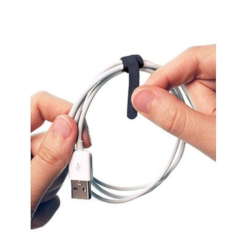 RIP-TIE Mini 1/4" x 3-1/2" Cable Tie, Perfect for USB, Earbud, Cell Phone Cords - 7 Pack Black