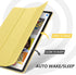 MoKo Ultra Thin Slim Shell Case for Samsung Galaxy Tab S5e 2019, Light Yellow Trifold Stand Cover with Auto Wake