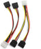 SDTC Tech 4 Pin Male IDE Molex to 15 Pin Female Dual SATA Power Splitter Adapter Cable (20cm) - 2 Pack