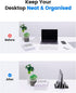 3-Slot Vertical Laptop Stand Holder, Adjustable ABS Plastic Desktop Notebook Dock, Space-Saving Vertical Laptop Stand