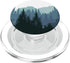 Pine Tree Mountain Scene Teal Forest Pattern PopSockets PopGrip for MagSafe