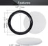 Fielect 2Pcs 6.5" Speaker Grill Covers, White Subwoofer Grill Cover Guard Protector with 8 Screws