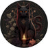 Cute Black Witch Cat Moon Phase PopSockets Standard PopGrip for Tarot Fans