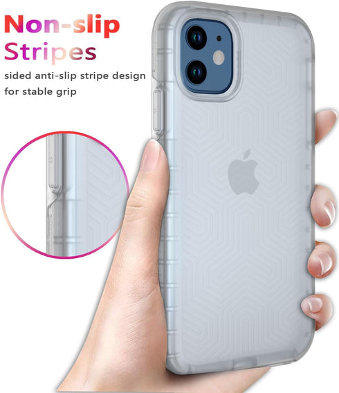 Diverbox Heavy Duty iPhone 12 Case (Turquoise) with Shockproof, Dropproof, and Tempered Glass Screen Protector.
