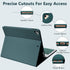 Keyboard Case for iPad 10.2" 9th 8th Generation, Detachable Bluetooth Keyboard and Pencil Holder, Deep Green