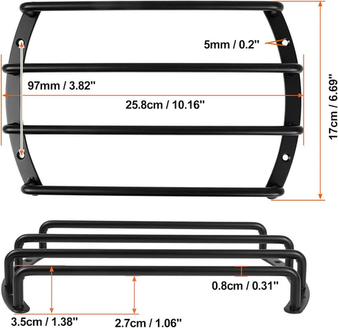 Unifizz Universal 8 Inch Black Metal Car Auto Bar Grille Subwoofer Speaker Grill Cover for Auto Car