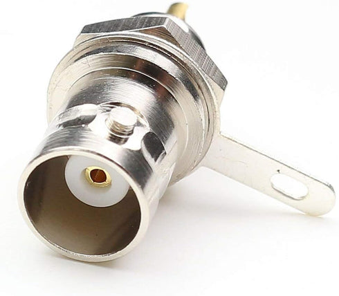 BNC Chassis Panel Mount Socket - Female Jack Solder Type Connectors Adapter (6-Pack)