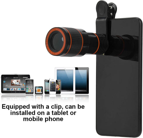 Macro Lens for Phone, 12x Telephoto Lens, Professional Universal Telephoto Lens for Smartphone