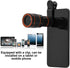 Telescopic Phone Objectif, Clip On Lens Zoom, 12X Telephoto Lens Kit for Mobile Phone and Tablet