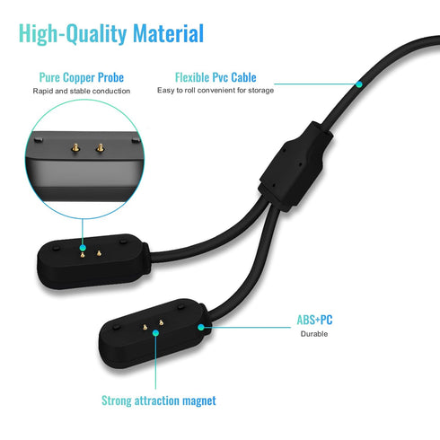 Gltire 2-in-1 Portable Magnetic Quick Charge Cable | Anti-Lost Heavy-Duty | Replacement for Tractive Dog GPS Tracker |