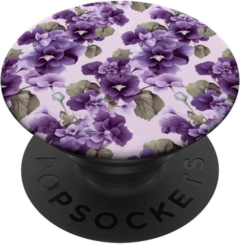 Vintage Flowers African Violet Lover African Violet Inspired Flower Pattern Plant Lover Floral PopSockets Standard PopGrip