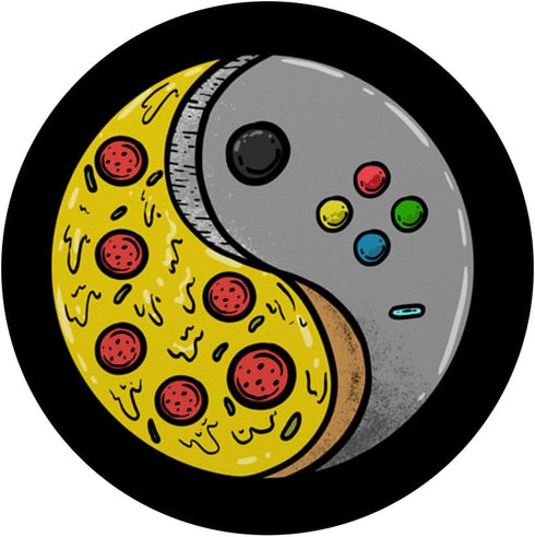 Yin Yang Pizza Video Game Controller PopSockets Standard PopGrip - Food Gaming for Boys Men