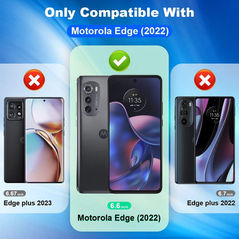 3 Pack Compatible for Motorola Edge 2022 Tempered Glass Screen Protector,Case Friendly,Ultra HD, 9H Hardness,Touch Sensitive