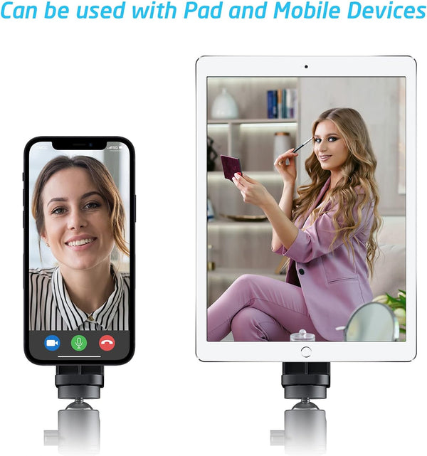 WixGear Strong Magnetic Tripod Mount Phone Holder for Tripod Compatible with iPhone and Android Devices - Black