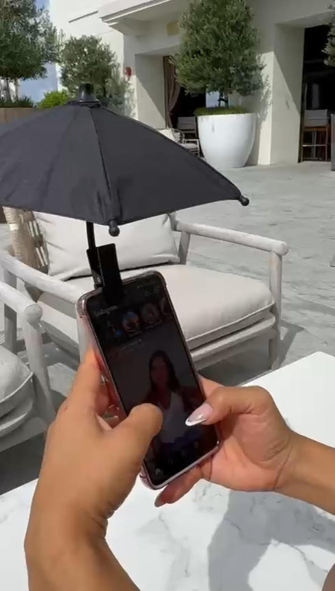 Generic Phone umbrella - Outdoor Phone Sun Shade Shield with Flexible Angle Design & Rotatable Phone Ring - Car