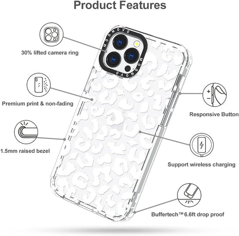 MOSNOVO Clear TPU Bumper Case for iPhone 13 Pro Max - Military-Grade Drop Protection with Anti Peel Off Tech - White