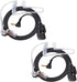 UAYESOK 2.5mm Walkie Talkie Earpiece with Mic PTT, 1-Pin Acoustic Tube Headset for Motorola Talkabout Radio (2 PACK)