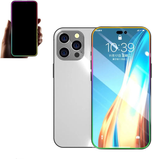 Privacy Screen Protector for iPhone 14 Pro, Tempered Glass Electroplated Color Edge Anti-spy Film, 6.1 Inch