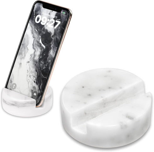 ZJL Marble Phone Stand for Desk - Cell Phone Holder for Nightstand Office