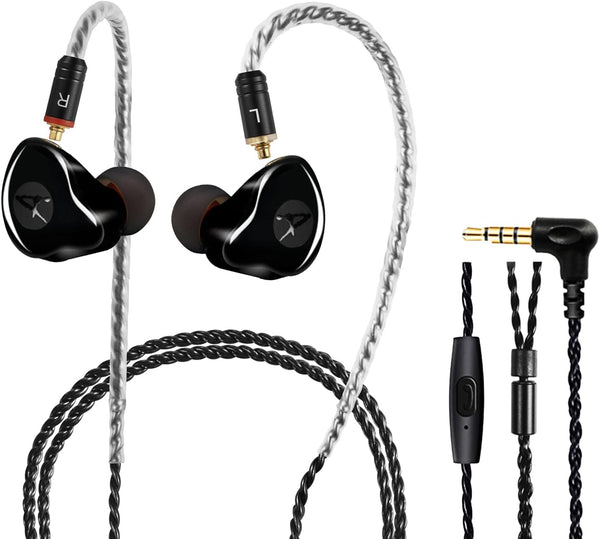 in Ear Monitor Headphones, HiFi Stereo IEM Earphones, Dynamic Dual Driver Wired Earbuds with Detachable Cable, Noise