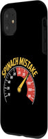 Vibrant Yellow Cartoon Humor Enthusiasts 11 Spinach Mistake Speedometer Funny Meme Sarcastic Gag Case for iPhone