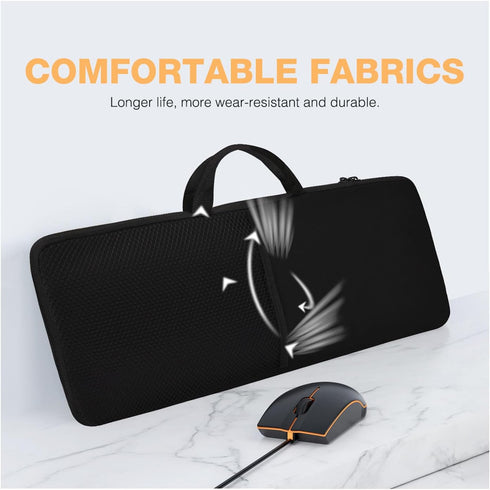 Wireless Keyboard Mouse Sleeve Travel Case for Logitech Mk345, Soft Neoprene Dust and Water Resistant Bag (Black)