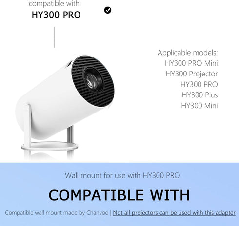Chanvoo HY300PRO HY300 Drill Free Wall Mount Compatible with Mini Projector Ceiling Mount, PRO Accessories Aluminum