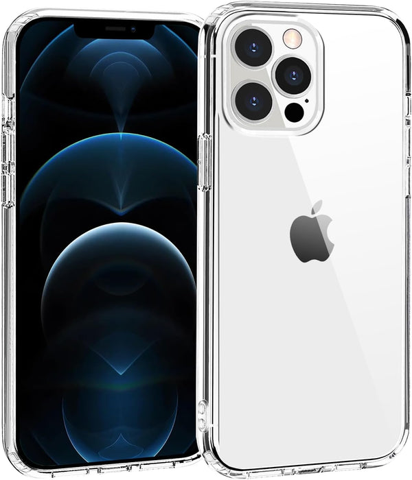 TENOC Clear Case Compatible with iPhone 12 Pro Max, Non-Yellowing Protective Bumper Hard Back Cover for 6.7 Inch