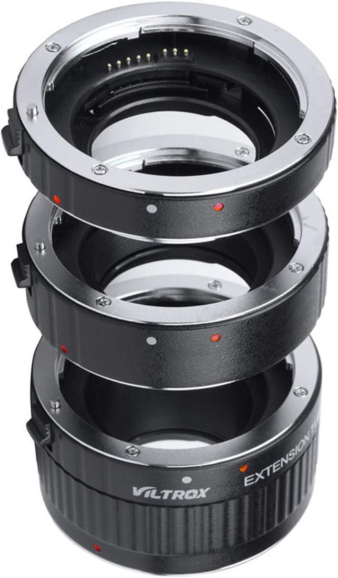VILTROX DG-C Metal Mount Auto Focus Macro Extension Tube Set Adapter Ring (12mm+20mm+36mm) for Canon DSLR EF/EF-S Lens