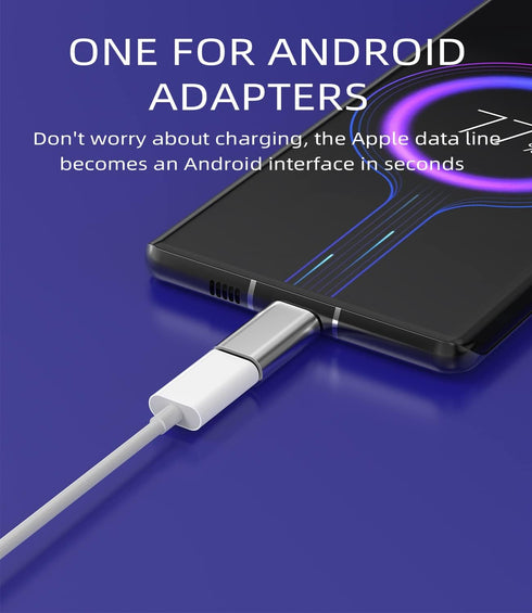Lightning Female to Micro USB Male Charging Adapter (3pack) for Galaxy S7 Active, Nexus 5, LG Android Charger