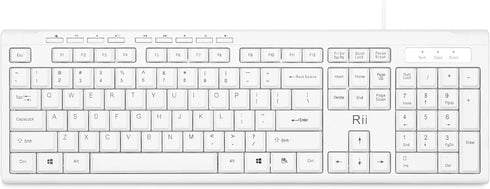 Rii RK907 Ultra-Slim Compact USB Wired Keyboard for Mac and PC,Windows 10/8 /