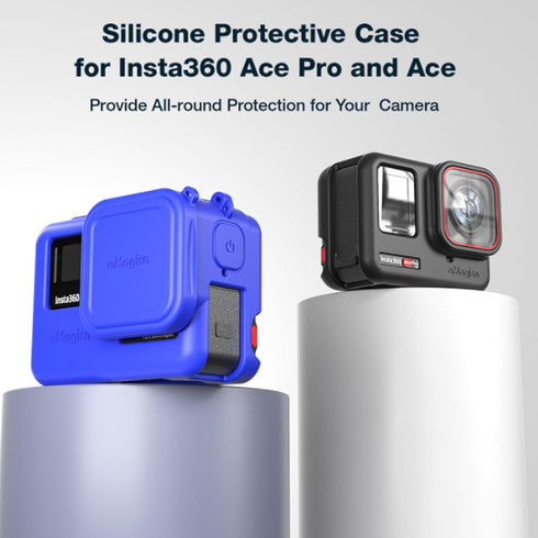 Silicone Protective Case for Insta360 Ace Pro/Ace Single, Accessories for Ace Pro/Ace Sports Camera (Black)