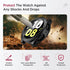 Miimall Waterproof Case for Samsung Galaxy Watch 6 40mm, Hard PC Bumper with Tempered Glass Screen Protector, Frosted