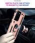 Military Grade Drop Impact Case for Samsung Galaxy S21 Ultra, Metal Rotating Ring Kickstand Holder, Heavy Duty