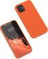 kwmobile Case for Apple iPhone 12 / iPhone 12 Pro - Soft Slim Protective TPU Silicone Cover - Neon Orange