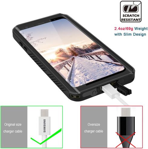 Galaxy S8 Plus Waterproof Case, Full Protective Shock/Snow/Dirtproof with IP68 Certified for Samsung Galaxy S8+