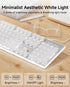 SEUNKWANG GX710S EWEADN Backlit Computer Keyboards, Wired USB Keyboard with White Backlit, Metal Panel, Plug and Play