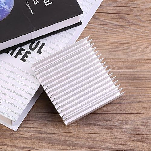Aluminum Heat Sink 100x100x18mm - 16 Fins for Transistor Semiconductor Devices Cooling