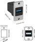 QIANRENON 5Gbps USB3.0 Rectangular Metal Panel Adapter, USB3.0 Female to Female Panel Mount Connector