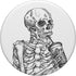 White Skeleton Drinking Coffee Death Skull PopSockets Grip and Stand for Phones and Tablets
