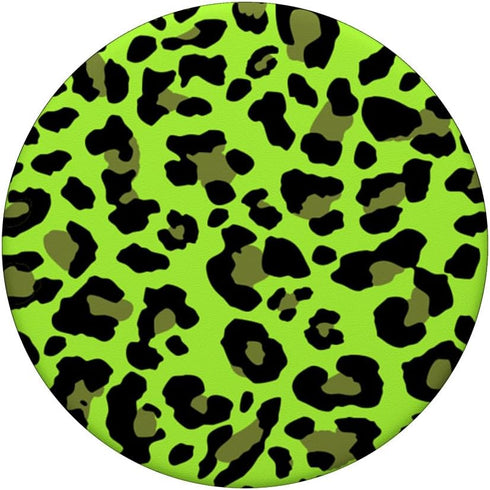 Leopard Print Stylish Cheetah Pattern Summer Cool Lime Green PopSockets Standard PopGrip