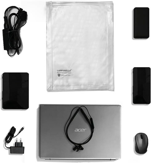 Waterproof Cover for 15.6 Inch Laptop, Dustproof Scratch Proof Translucent Zip Lock PVC Bag (Max Size: 38 x 27 x 3.5 cm)