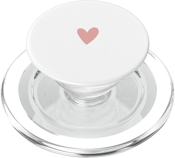 PopSockets MagSafe PopGrip for iPhone - Rose White Minimalist Heart