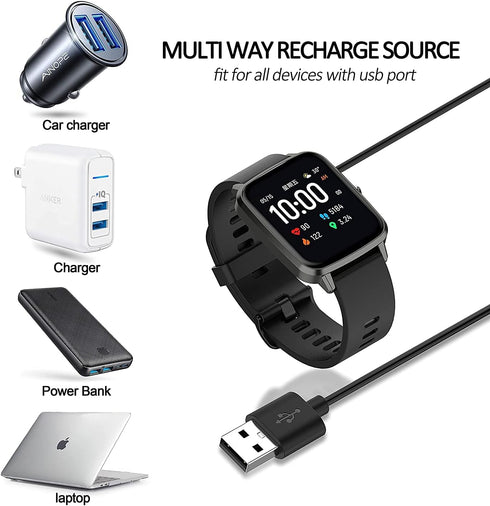 Charger Cable for PUREROYI Military Smart Watch - Magnetic USB Charging Dock Cord Station Accessories with Pins' Gap