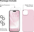 GONEZ iPhone 14 Case Silicone, Shockproof Protective Phone Cover with 2X Screen Protector + 2X Camera Lens Protector,